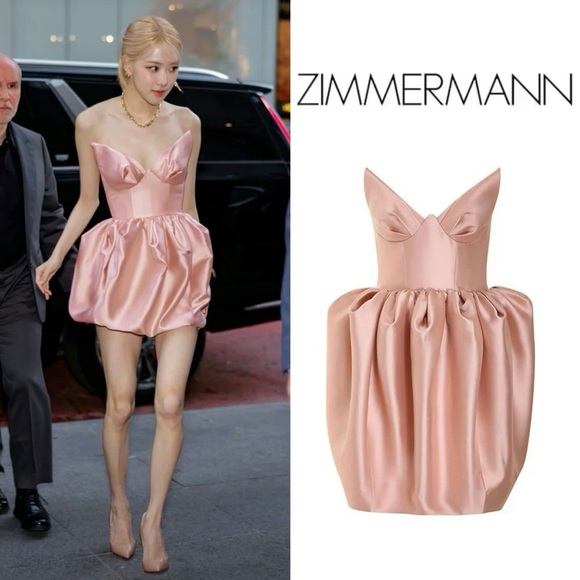 ZIMMERMANN Matchmaker gathered silk and wool-blend mini dress - Picture 1 of 14